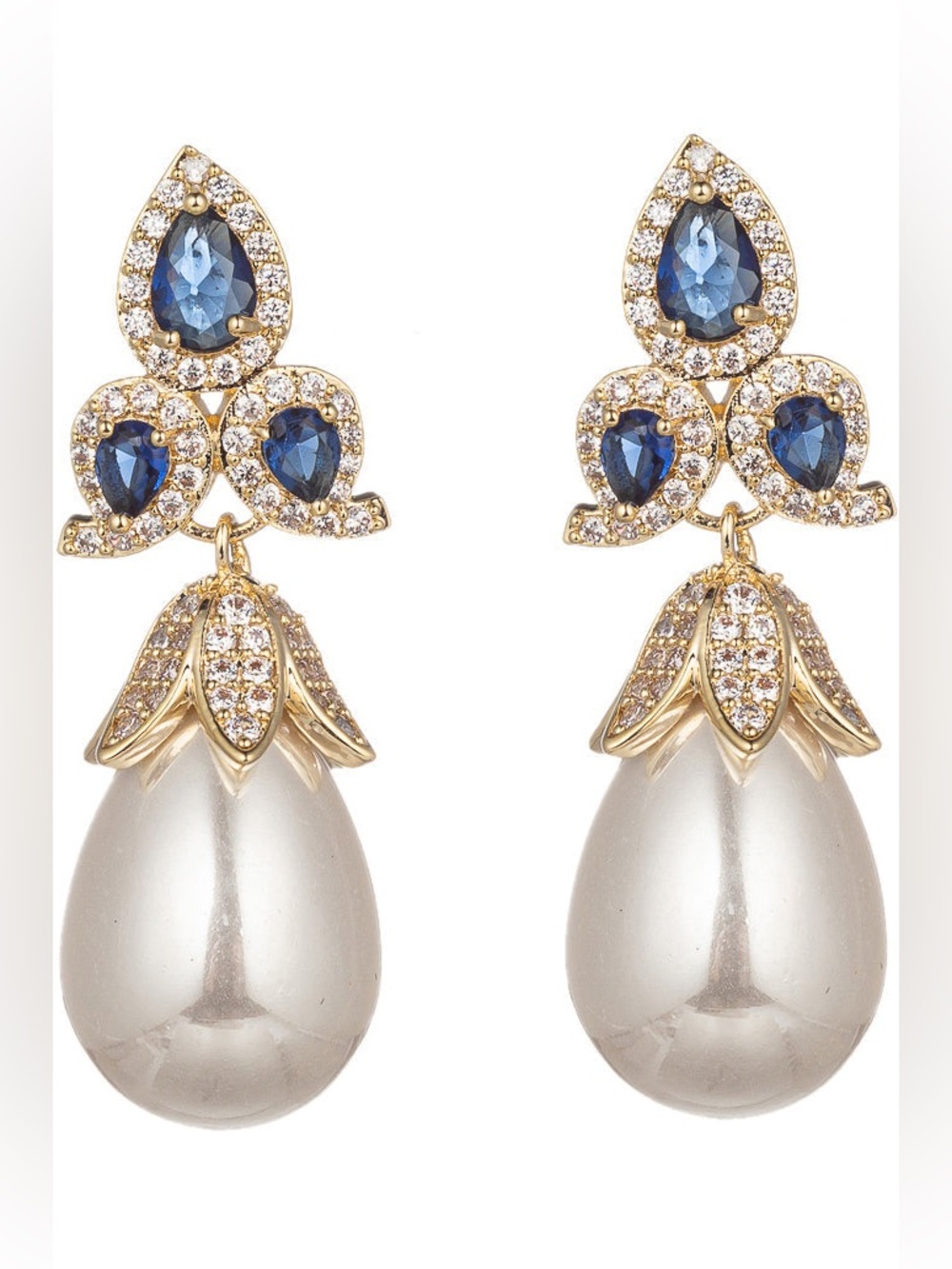 Eye Candy Royal Blue CZ Statement Earring